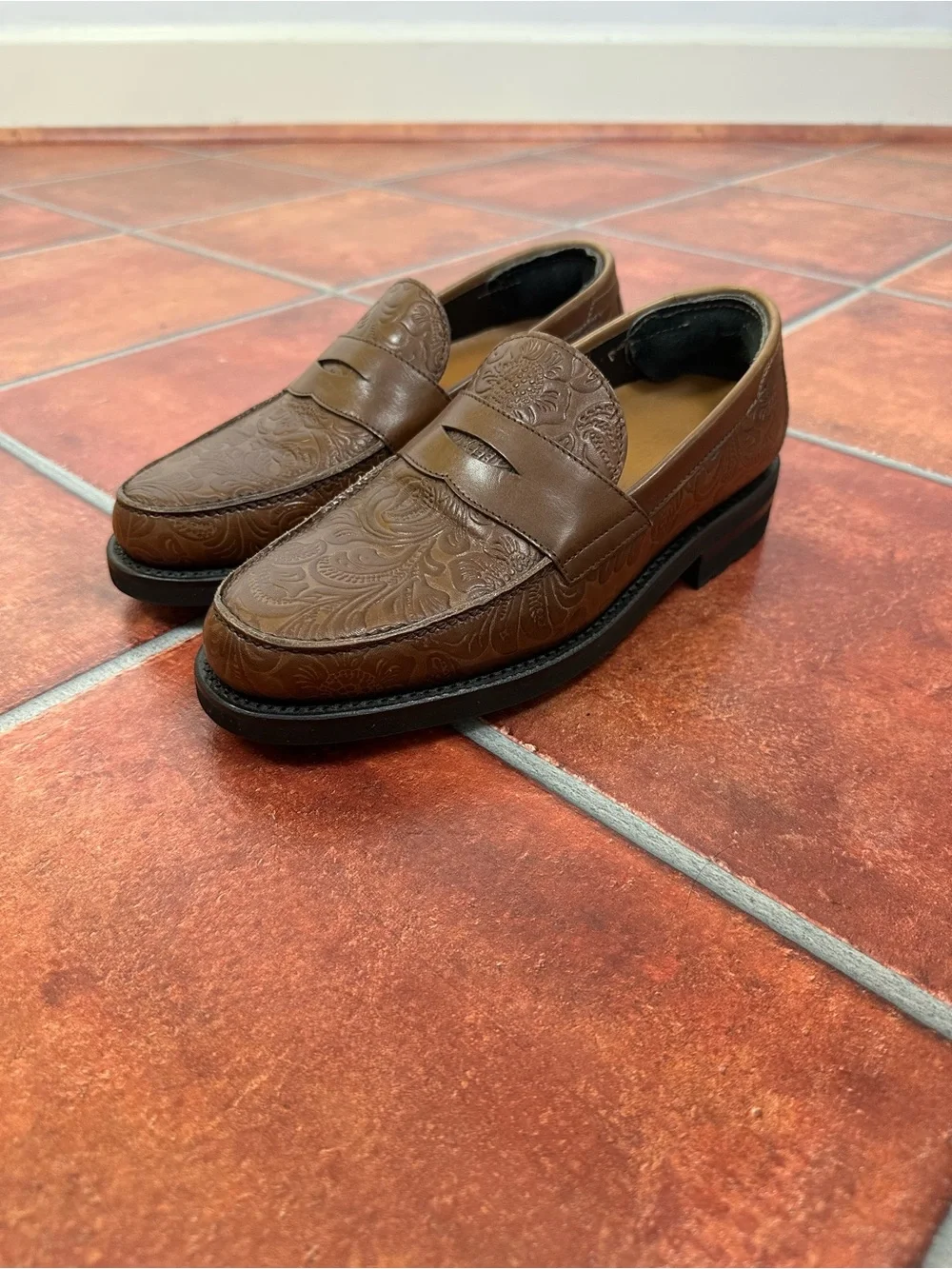 Taft Men’s Jack Penny Loafers in Stampato Italian Leather